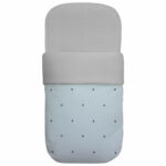 3560 Sacos para Capazo Mel Polipiel Celeste Bordado Bodoques Gris