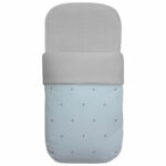 3574 Sacos para Capazo Jade Polipiel Celeste Bordado Estrellas Gris