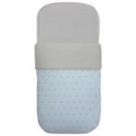 3587 Sacos para Capazo Joss Polipiel Celeste Bordado Estrellitas Gris