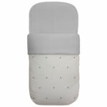 3577 Sacos para Capazo Jade Polipiel Crudo Bordado Estrellas Gris