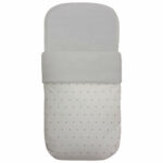 3588 Sacos para Capazo Joss Polipiel Crudo Bordado Estrellitas Gris