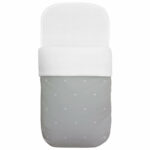 3581 Sacos para Capazo Jade Polipiel Gris Bordado Estrellas Blanco