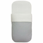 3583 Sacos para Capazo Jade Polipiel Gris Bordado Estrellas Crudo