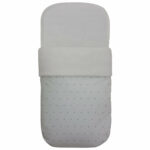 3593 Sacos para Capazo Joss Polipiel Gris Bordado de Estrellitas Gris