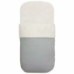3601 Sacos para Capazo Remy Polipiel Gris Bordado de Topitos Crudo