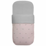3573 Sacos para Capazo Mel Polipiel Rosa Bordado Bodoques Gris