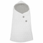 1722 Sacos Capazo Cruzados Ariel-Joss Piqué Blanco Bordado Estrellitas Gris
