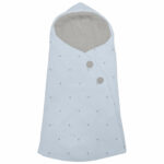 1713 Sacos Capazo Cruzados Cris Piqué Celeste Bordado Estrellas Gris