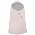1710 Sacos Capazo Cruzados Edén Piqué Rosa Bordado Bodoques Gris