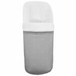 3268 Sacos de Silla Mel Polipiel Gris Bordado Bodoques Blanco