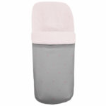 3272 Sacos de Silla Mel Polipiel Gris Bordado Bodoques Rosa