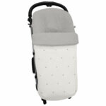 3214 Sacos de Silla Cris Piqué Crudo Bordado Estrellas Gris
