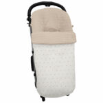 3226 Sacos de Silla Ariel Piqué Crudo Bordado Estrellitas Tostado
