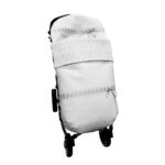 3706 Sacos de Silla Piqué Blanco Entredós Ancho y Estrellitas