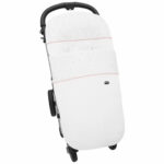 3247 Sacos de Silla Leslie Piqué Jaretas Blanco Puntilla y Topitos Rosa