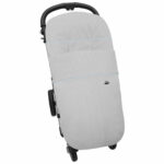 3254 Sacos de Silla Leslie Piqué Jaretas Gris Puntilla y Topitos Celeste