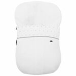 1345 Sacos Grupo Cero Leslie Piqué Jaretas Blanco Puntilla y Topitos Gris