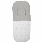 3211 Sacos de Silla Cris Piqué Blanco Bordado Estrellas Gris