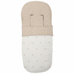 3215 Sacos de Silla Cris Piqué Crudo Bordado Estrellas Tostado