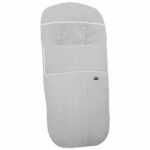 3255 Sacos de Silla Leslie Piqué Jaretas Gris Puntilla y Topitos Crudo
