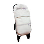 3708 Sacos de Silla Piqué Crudo Entredós Ancho y Estrellitas