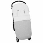 3216 Sacos de Silla Cris Piqué Gris Bordado Estrellas Blanco