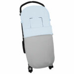 3269 Sacos de Silla Mel Polipiel Gris Bordado Bodoques Celeste