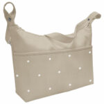 1004 Bolsos Mel Napoles Tostado Bordado Bodoques Blanco
