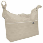 1000 Bolsos Leslie Piqué Jaretas Tostado Puntilla y Topitos Blanco