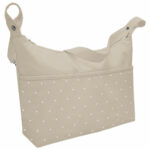 1018 Bolsos Remy Piqué Tostado Bordado Topitos Blanco