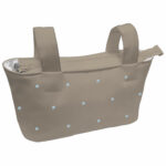 1023 Bolsos Mel Polipiel Tostado Bordado Bodoques Celeste