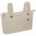 1001 Bolsos Leslie Piqué Jaretas Tostado Puntilla y Topitos Celeste