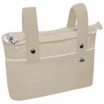 1002 Bolsos Leslie Piqué Jaretas Tostado Puntilla y Topitos Crudo