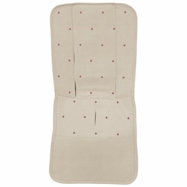 Funda para silla modelo recta en tejido napoles de algodón color Tostado con bordado de bodoques maquillaje