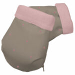 2152 Guantes Mel Polipiel Tostado Bordado Bodoques