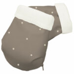 2156 Guantes Jade Polipiel Tostado Bordado Estrellas
