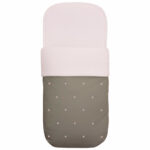 3654 Sacos para Capazo Mel Polipiel Tostado Bordado Bodoques Rosa