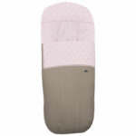 3364 Sacos de Silla Alex Polipiel Jaretas Tostado Puntilla Rosa y Topitos Tostado