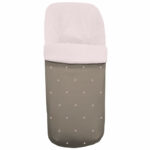 3344 Sacos de Silla Mel Polipiel Tostado Bordado Bodoques Rosa