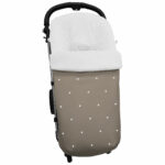 3345 Sacos de Silla Jade Polipiel Tostado Bordado Estrellas Blanco