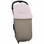 3353 Sacos de Silla Joss Polipiel Tostado Bordado Estrellitas Rosa