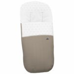 3358 Sacos de Silla Alex Polipiel Jaretas Tostado Puntilla Blanco y Topitos Tostado