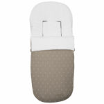 3354 Sacos de Silla Remy Polipiel Tostado Bordado Topitos Blanco