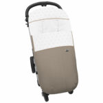 3359 Sacos de Silla Alex Polipiel Jaretas Tostado Puntilla y Topitos Tostado