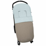 3351 Sacos de Silla Joss Polipiel Tostado Bordado Estrellitas Celeste