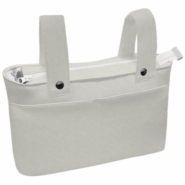 Bolso modelo Organizador diseño Alaska en color crudo con el interior en tejido impermeable blanco