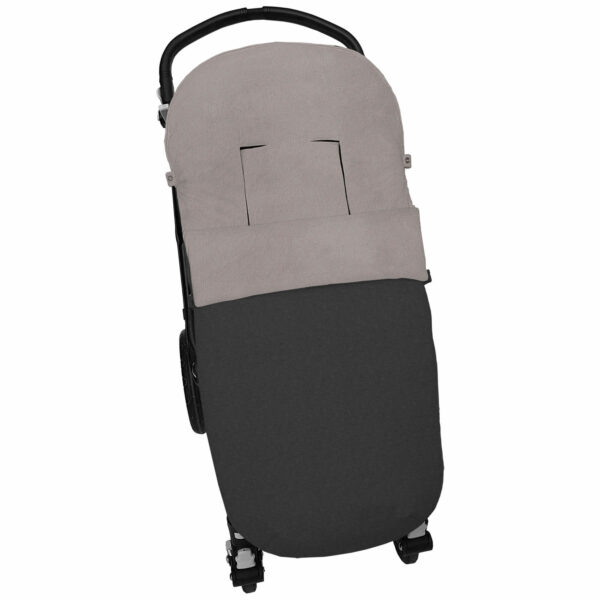 Saco para silla en tejido impermeable modelo universal diseño Alaska gris con el interior en pelo color arena