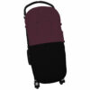 Saco para silla en tejido impermeable modelo universal diseño Alaska negro con el interior en pelo color vino