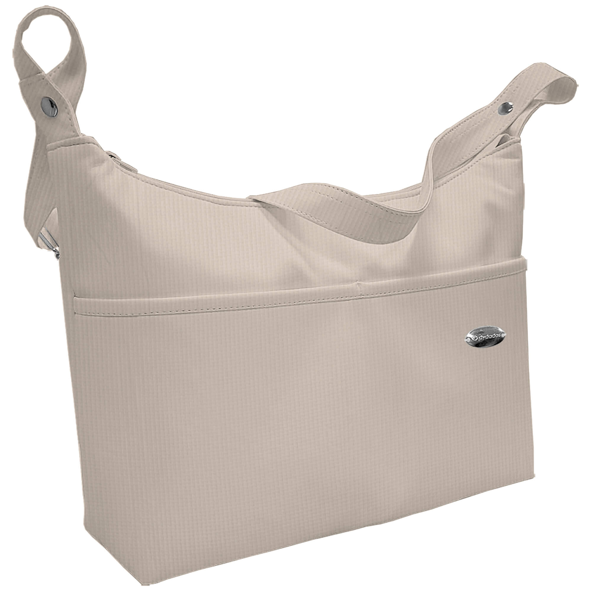 Bolso barco sin volante bambula tostado Bolso para silla modelo barco sin volante en tejido bambula tostado