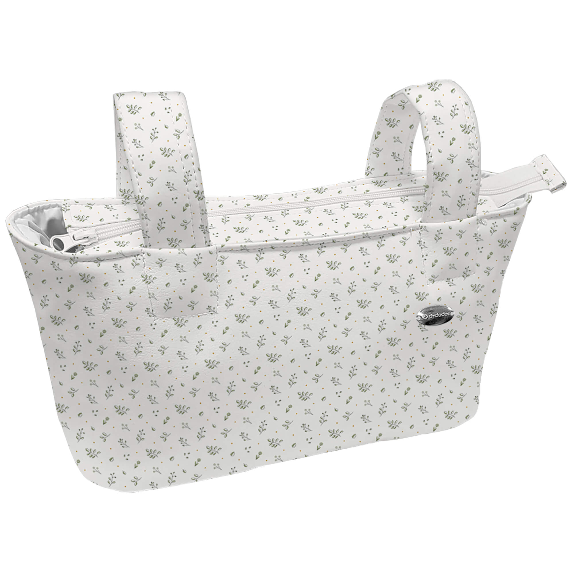 Bolso mini Luan verde Bolso para silla modelo mini en tejido impermeable estampado Luan verde